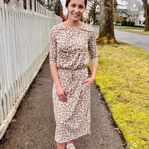 Leopard Lounge Dress from K&K Modest Apparel.  Super cute and comfy!